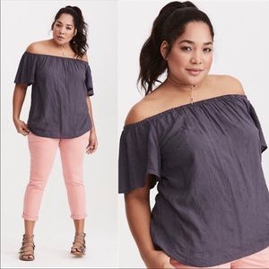 Torrid off the shoulder shirt
